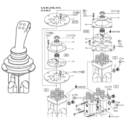 川崎液压先导手柄 液压先导阀TH40M比例换向阀 远程控制阀