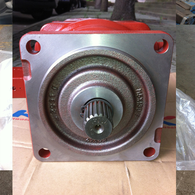 180CC/R排量的回转液压马达 4孔方形安装孔 配置AB油口高压溢流阀