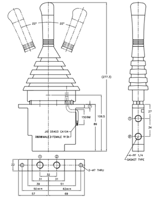 液控先导阀-远程液压先导手柄阀-单片工作阀流量及换向操作